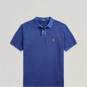 Polo by Ralph Lauren Blue Mesh Polo Shirt Classic Fit, size XL